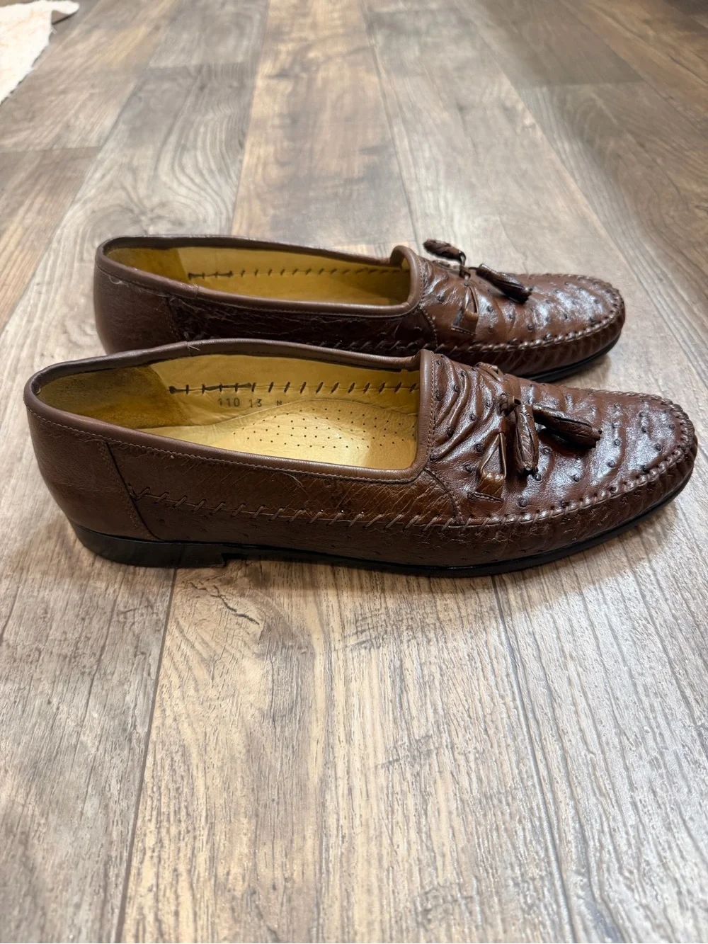 Men's Brown Leather Tassel Slip-On Loafers